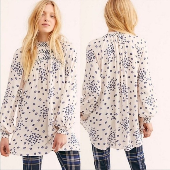Free People Tops - Free people flowers in her hair tunic in ivory combo NWT S